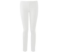 BloomFashion® Women's Plain Stretchy Legging Full Length Elasticated Waist Jersey Pants - Ladies Plus Size Soft Comfortable Viscose Yoga Gym Tights Leggings White, 20-22