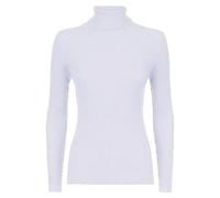BloomFashion® Womens Polo ROLL Neck TOP Ladies Long Sleeves Ribbed Stretchy Turtle HIGH Neck Jumper Pull Over Sweater White-16-18