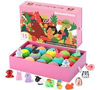 BloomFizzy Jungle Adventure Bath Bombs for Kids: 15 Scented Bath Bombs with Animal Surprises Inside.A Colourful and Fun Gift Set for the B Time