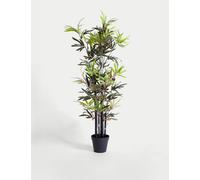 Blooming Artificial 4ft Artificial Black Stem Bamboo in Pot Green