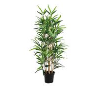 Blooming Artificial Artificial Fake Bamboo Plant in Plastic Pot - 95cm / 3ft Indoor Tree (1, 95cm / 3ft)