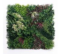 Blooming Artificial - Artificial Plant Wall Panel, Realistic Flower Wall Panel for Decoration, Year Round Topiary for Outdoors, UV and Water Resistant (Mystic Medley) (Green) (100cm) (3 Pack)