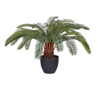 Blooming Artificial Plants Indoors in Pots, Faux Decorative Foliage, No Hassle, Easy Care, Perfect for Bringing Life to Indoor Spaces (Cycas Revoluta) (Green) (65cm)