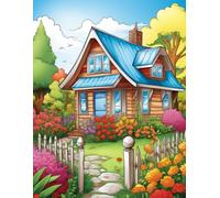 Blooming Barns: 500 Pages of Detailed Farmhouse Designs for Relaxation and Fun.: A countryside coloring adventure full of blooming beauty and gentle calm.