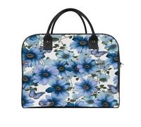 Blooming Blue Daisy Laptop Tote Bag Casual Travel Handbag Multi Pocket Shoulder Bags for Work Travel