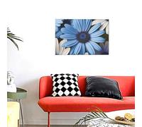 Blooming Blue Daisy Wall Art Posters Modern Prints Painting Framed Pictures Artwork Decoration For Living Room Kitchen Bathroom Office Ready To Hang 12x18in
