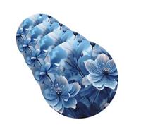Blooming Blue Flowers 4 Pcs Car Air Freshener Lavender Hanging Scented Cards Automotive Scented Hanging Sheets Round Shape For Car Home Office Closet Bathroom