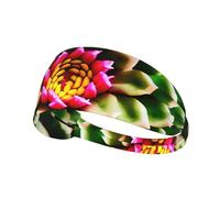 Blooming Cactus Flower Sports Headband For Men Women Tennis Sweat Band For Workout Sports Headbands Elastic For Running