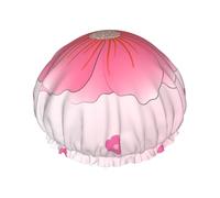 Blooming carnations One Size Double-layer shower cap prevents hair from getting tangled during showering and skincare.