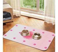 Blooming carnations Pet Absorbent Leather Tablecloth 40x60cm with Non-Slip Rubber Base for Cats and Dogs