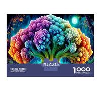 Blooming Cauliflower 1000 Pieces Jigsaw Puzzles Bundle Collectors Ultra Difficult Challenging Recycled Cardboard Best Gift for Rainbow Coral Puzzle Lovers 52x38cm/1000pcs