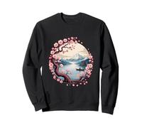 Blooming Cherry Blossoms on the Lake Shore Sweatshirt