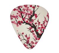Blooming Cherry Tree 12 Pack Guitar Plectrums With Storage Case, 0.46/0.71/0.96mm, Including Thin, Medium Thick Guitar Plectrums For Electric Guitars Bass Ukulele