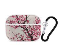 Blooming Cherry Tree AirPod Pro Case, Anti Scratch Hard PC Cover with Keychain, AirPod Pro 2nd/1st Case Accessories for Women Men, White-Style