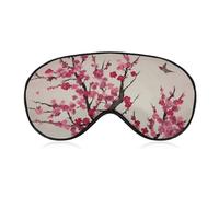 Blooming Cherry Tree Eye Mask for Women & Men, Breathable & Adjustable Eye Cover, Ultra Soft Sleep Mask, Lightweight Travel Blindfold for Airplane, Nap, Night Sleeping