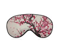 Blooming Cherry Tree Sleep Mask for Women Men, Soft Eye Mask with Adjustable Strap for Sleeping, Light Blocking Travel Blindfold for Nap Comfortable Eye Cover for Home Office
