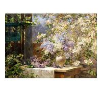 Blooming courtyard Jigsaw Puzzles for Adults mini1000 Piece Jigsaws Puzzles for Adults,Jigsaw Puzzle 1000 Pieces for Adult Challenging Puzzle(38x26cm)