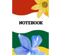 "Blooming Currents - Floral Wave Lined Notebook": A colorful lined inspired by flowing waves and blooming flowers
