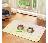 Blooming Daffodils Pet Absorbent Leather Tablecloth 30x45cm with Non-Slip Rubber Base for Cats and Dogs