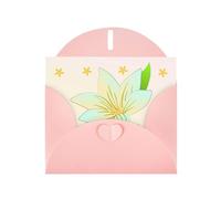 Blooming Daffodils Print Shimmer Blank Greeting Cards with Envelopes, Elegant DIY Invitations,Thank You Notes