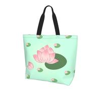 Blooming Daffodils Printed tote bag, shoulder bag, suitable for travel, beach, and everyday shopping., Lotus Flowers Waiting to Bloom, One Size