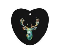 Blooming Deer Car Air Freshener Aromatherapy Tablets Hanging Scented Cards for Rooms Bathrooms Wardrobe Love form