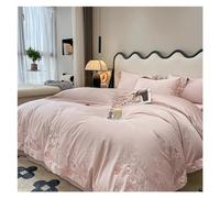 Blooming Elegant Flowers Chic Embroidery Off White Duvet Cover 1000TC Cotton Luxury Bedding Set Double Queen King 4Pcs,Bed,C,FLAT BED SHEET_KING 4PCS