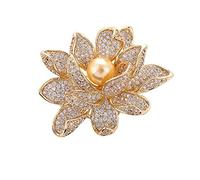 Blooming Flower Gold Brooch Fashion Does Not Lose Color Clothing Accessories Hundred With Pieces