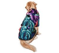 Blooming Flowers Dog Hoodie – Soft & Breathable Polyester Pet Clothes for Medium, and Large Dogs