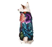 Blooming Flowers Dog Hoodie – Soft & Breathable Polyester Pet Clothes for Small, Medium, and Large Dogs