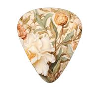 Blooming Flowers Prints Guitar Picks - 12-Piece Set with 3 Different Thicknesses, Suitable for Electric and Acoustic Guitars