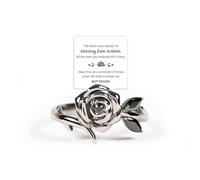Blooming from Darkness Black Rose Ring, 925 Sterling Silver Black Self Love Rings, Let This Black Rose Be A Reminder of Your Strength and Resilience, Inspirational Jewelry Gift for Women (9)
