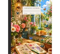 Blooming Garden Retreat: A Cozy Cottage Garden Composition Notebook with Flowers, Butterflies, and a Sleeping Cat