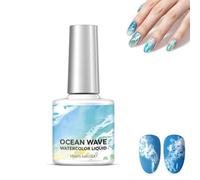 Blooming Gel Polish, White Oceans Wave Watercolor Liquid, Hollow 3D t-extur s-moke Design, Gradient Nail Polishing Gel, UV LED Soak Off, For Women DIY Nails Art, Salon, Wedding, Party，1