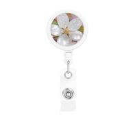 Blooming Grace Retractable Badge Holder Durable and Wear Resistant Lanyard for Hospital Work Staff Campus Compact