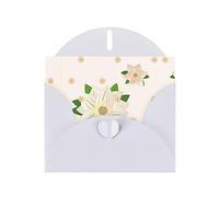 Blooming Hexagonal White Greeting Cards For All Occasions - Blank Greeting Cards With Envelopes, Holiday Cards 4x6 Inches (Horizontal) White