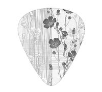 Blooming Hibiscus Flowers Guitar Picks with Organizer Storage Box Guitar Plectrums 12PCS 3 Thickness Thin Medium Heavy 0.46 0.71 0.96mm Guitar Picks For Acoustic Electric or Bass Guitars