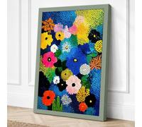 Blooming Kaleidoscope Canvas Wall Art Print 30x20 Inch