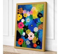 Blooming Kaleidoscope Canvas Wall Art Print 30x20 Inch