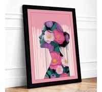 Blooming Mind Botanical Framed Wall Art Print A1 (84.1×59.4cm) Black, Wall Decor for Living Room, Bedroom, Office & Home, Ready to Hang, Art Gift