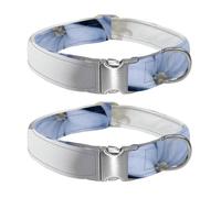 Blooming natural flowers on white background Adjustable Pet Collar for Small Medium Large Dogs & Cats, Reflective Strip for Night Safety, Soft Comfort Pad