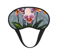 Blooming Orchids Blackout Sleep Mask for Comfort Soft Indoor Outdoor Camping Travel Shift Change