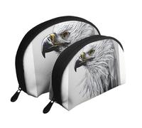 Blooming Orchids Moon Cosmetic Bag, Travel Makeup Pouch, Portable Waterproof Cosmetic Pouch for Girls Women., Sketching An Eagle, One Size