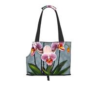 Blooming Orchids Pet Carrier Bag-Foldable Travel Tote For Small Dogs Cats, Portable Soft Sided Pet Crate With Seatbelt For Cat Puppy