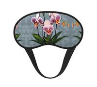 Blooming Orchids Printed Eye mask, for Sleeping, Light-Blocking, Soft and Comfortable, Elastic Band