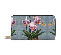 Blooming Orchids Wallet Hand-Held Coin Purse Fashionable and Versatile Long Can Hold Mobile Phones Coins Keys
