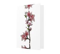 Blooming Peach Blossoms Greeting Cards For All Occasions - Blank Greeting Cards With Envelopes, Holiday Cards 4x6 Inches Blue