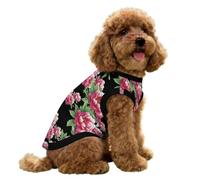 Blooming Peony Flower Cute Dog Shirts Summer Ice Silk Tank Top | Breathable Cooling Jacket Puppy Sleeveless Vest for Small Medium Pet