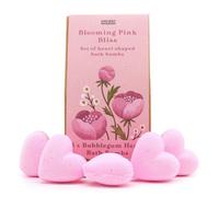 Blooming Pink Bliss Bath Heart Gift Set - Vegan, Cruelty-Free, 5 Heart