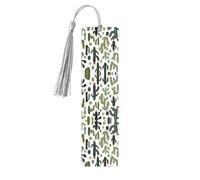 Blooming -Print Wooden Bookmarks with Tassel for Readers and Book Lovers - Artistic Handmade Gifts for Teachers Colleagues Office Desk Decor.